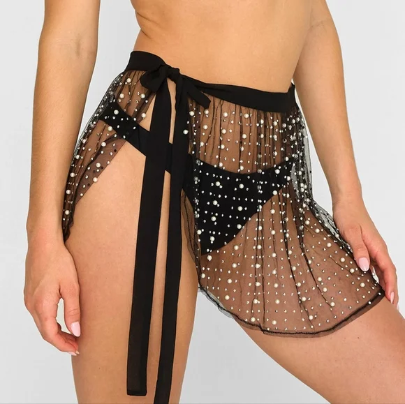 Beach Bunny black pearl cover up. Size small. - Picture 3 of 7